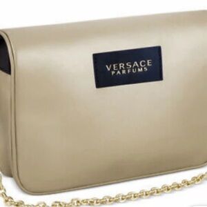 Versace Gold Clutch with Chain